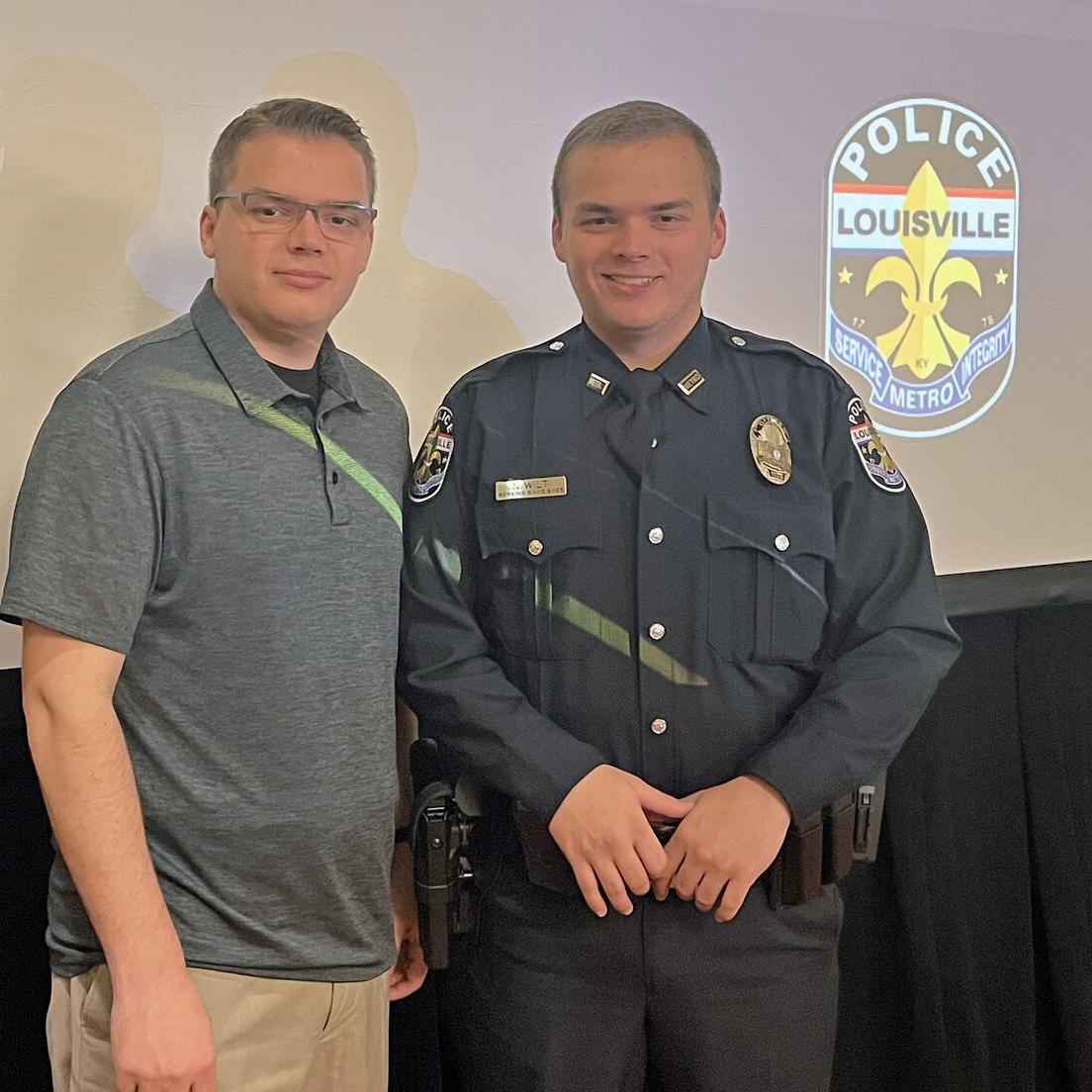 Zack Wilt, with his brother, LMPD Officer Nickolas Wilt